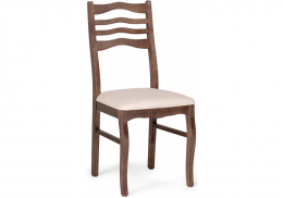 Стул деревянный Амадиу бежевый / орех (42x49x92)