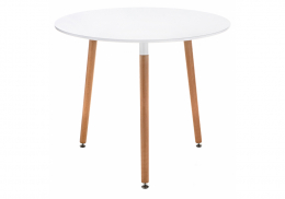 Стол деревянный Lorini 80 white / wood (80x73)