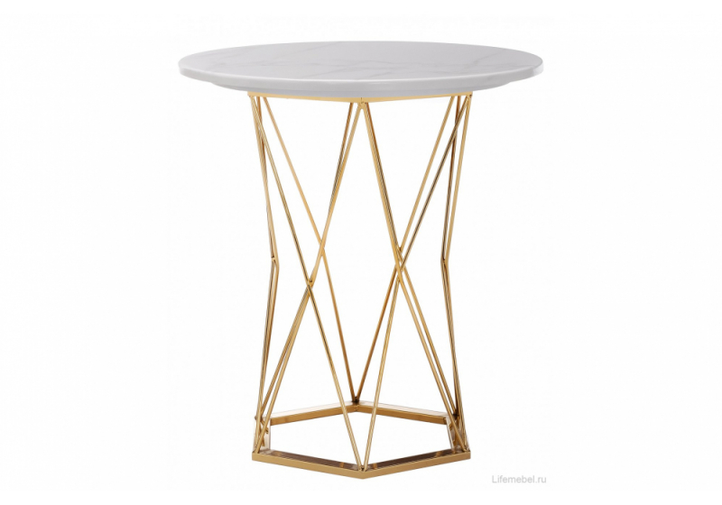 Стол деревянный Melan white / gold (60x70)