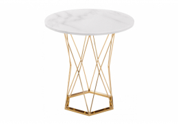 Стол деревянный Melan white / gold (60x70)