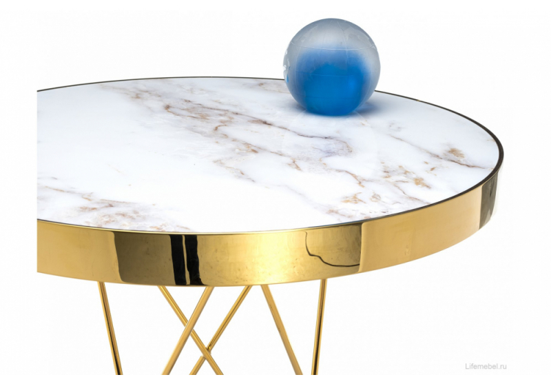 Стол деревянный Milena white / gold (60x76)