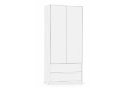 Шкаф Идена ШК06-900 ЛДСП белое / ЛДСП белое (90x50x200)