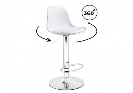 Барный стул Soft white / chrome (38x38x86)
