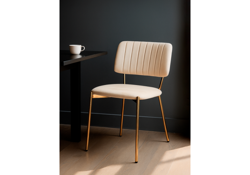 Стул на металлокаркасе Armond beige / gold (45x53x80)
