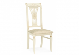 Стул деревянный Roy слоновая кость / золото патина (48x56x107)