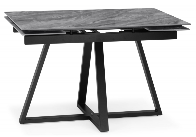 Керамический стол Силлем 120(180)х90 оробико / черный (80x77). 