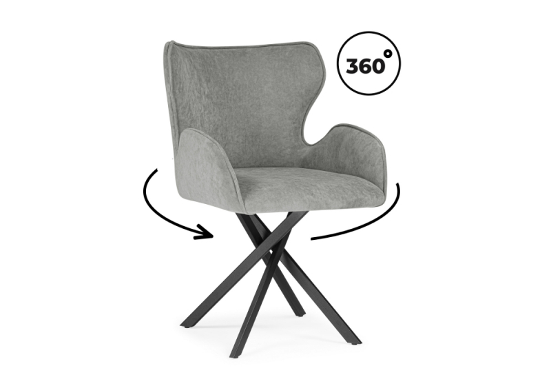 Стул на металлокаркасе Карлайл антрацитовый brendy stone 28 / черный (56x59x82). 