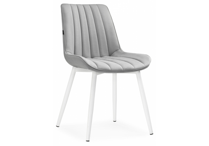 Стул на металлокаркасе Бриджеш velutto 52 / белый (50x58x84). 