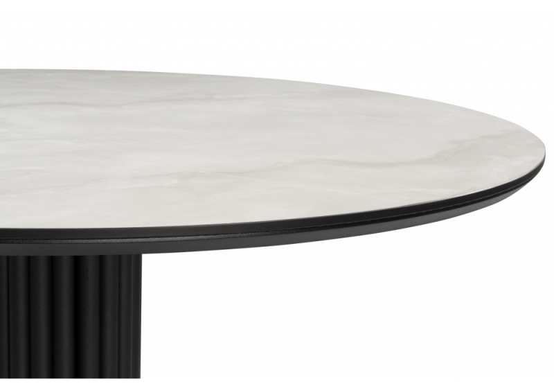 Керамический стол Кэмерон 110 onyx bianco soft satin / черный (110x75)