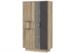 Шкафы Диамо ШК 02 софт графит / дуб каньон (90,2x40,2x160,2)